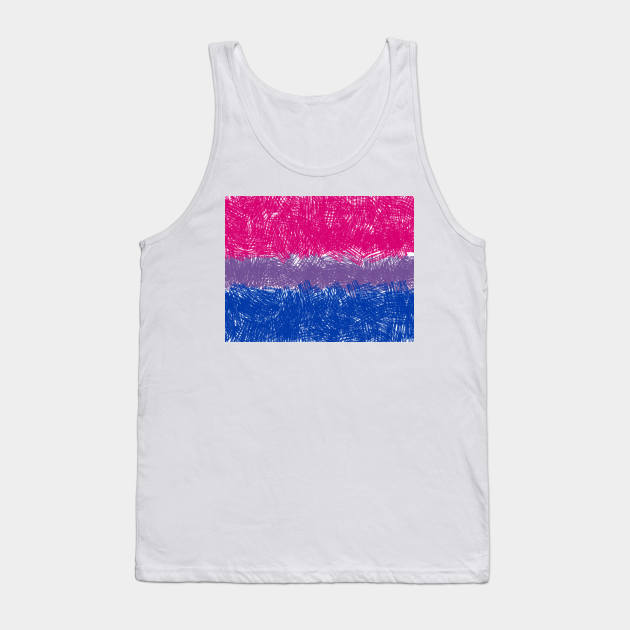 Bisexual Flag Crosshatch Design Tank Top by PurposelyDesigned